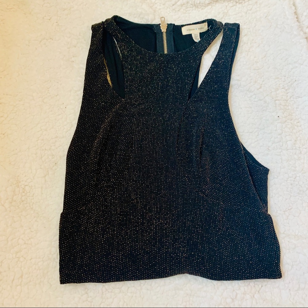 Urban Outfitters S+N metallic bodycon crop top